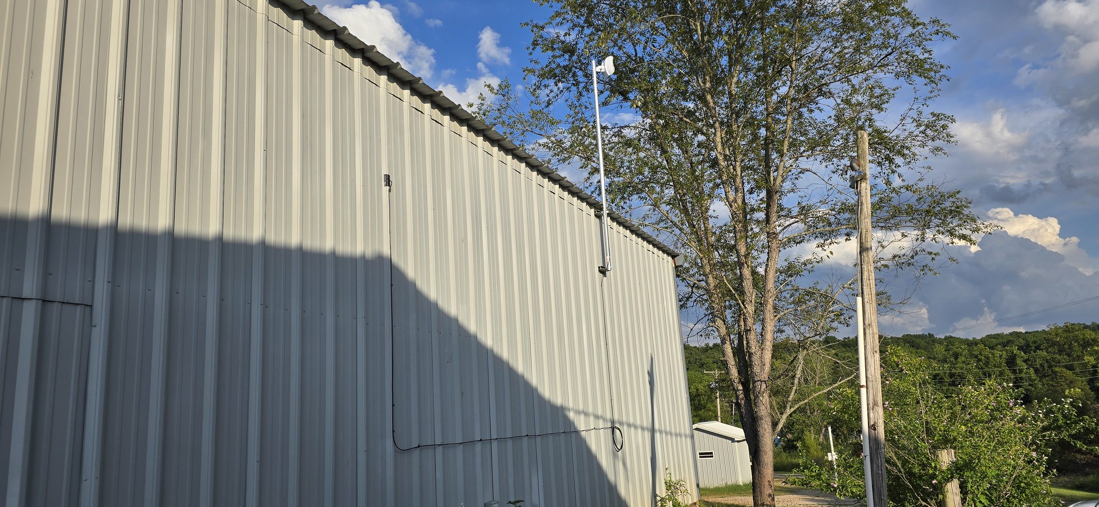 TownLink wireless radio mounted on a local building